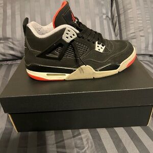 Jordan Youth Black and Red Retro Sneakers